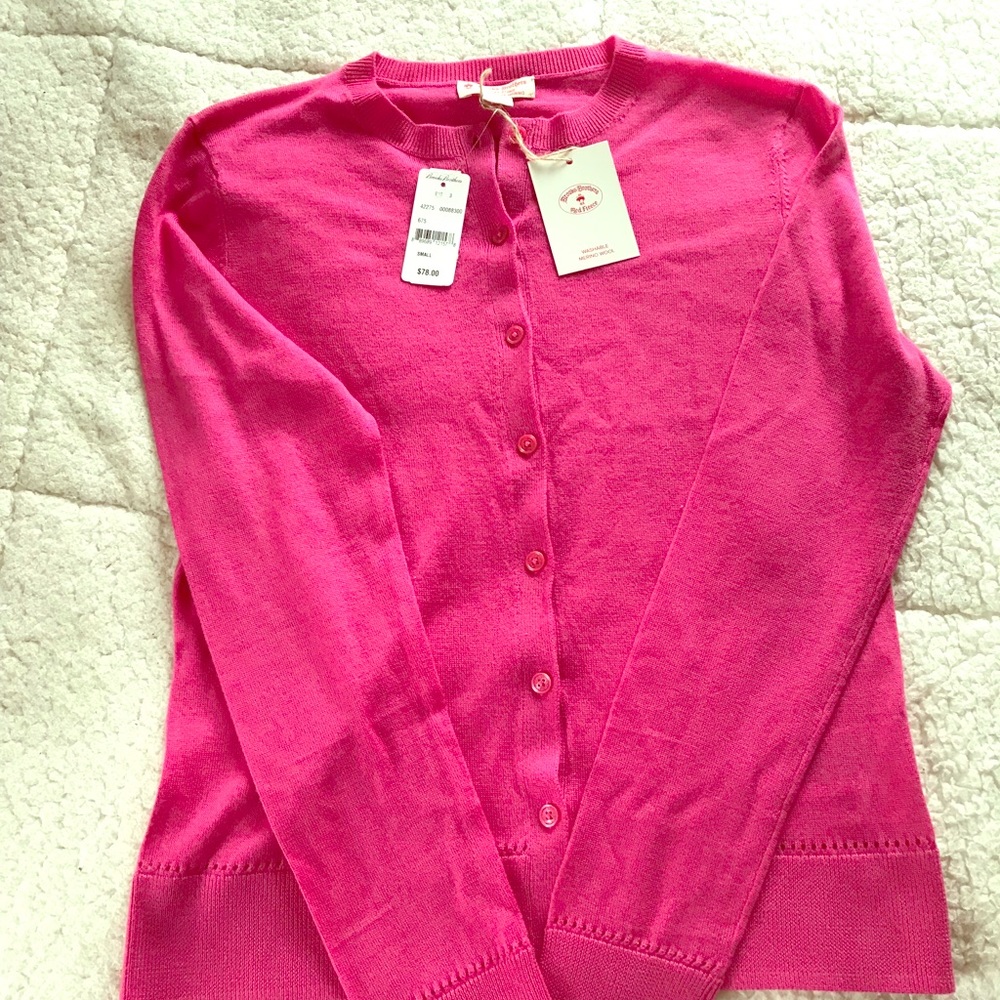 Brooks Brothers Washable Merino Wool Cardigan.